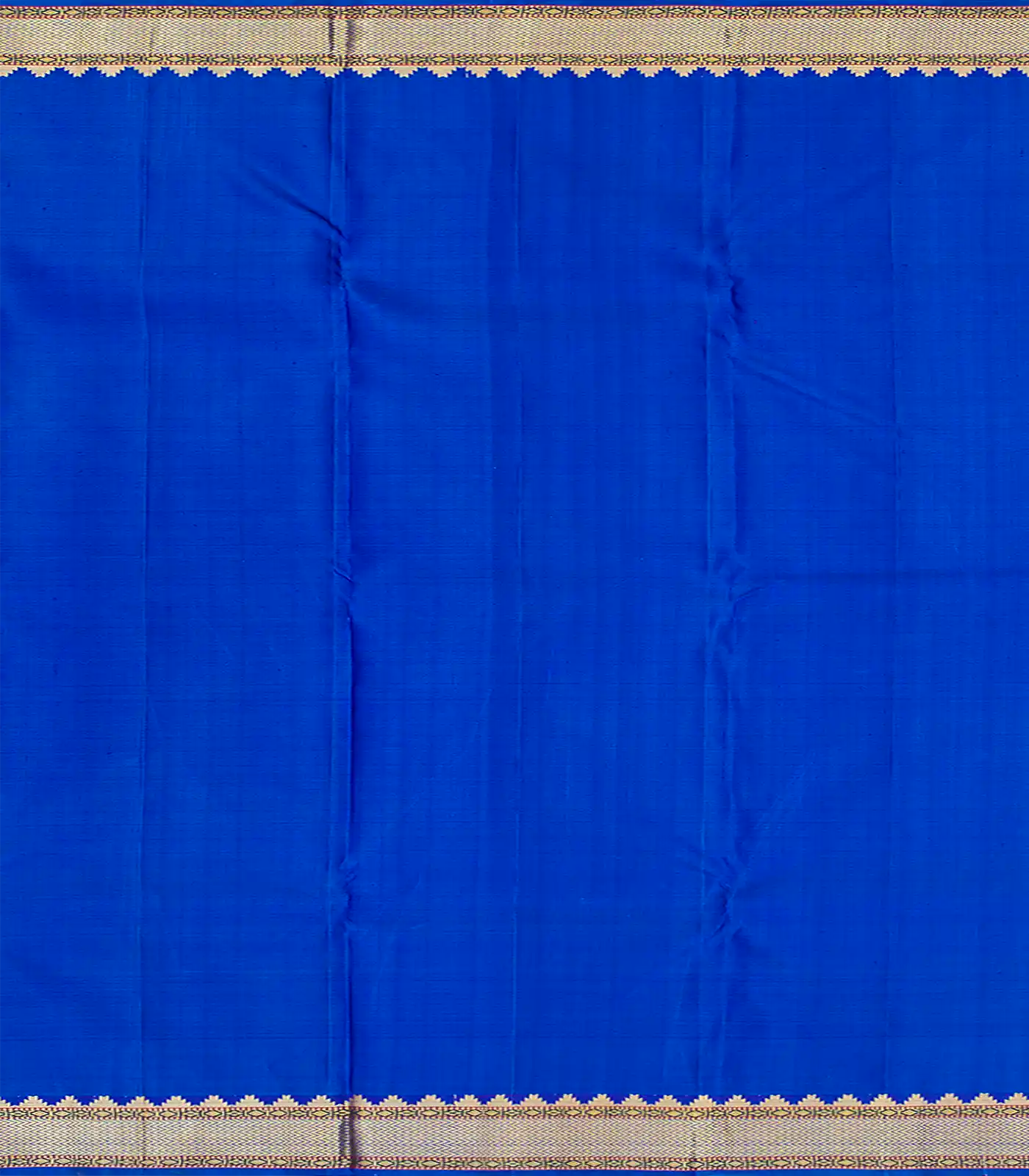 Sea Green Handloom Kanchipuram Silk Saree With Zari Stripes-Sage Green