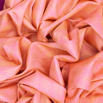 Baby Pink Handloom Kanchipuram Silk Saree With Leaf Motifs-Baby Pink