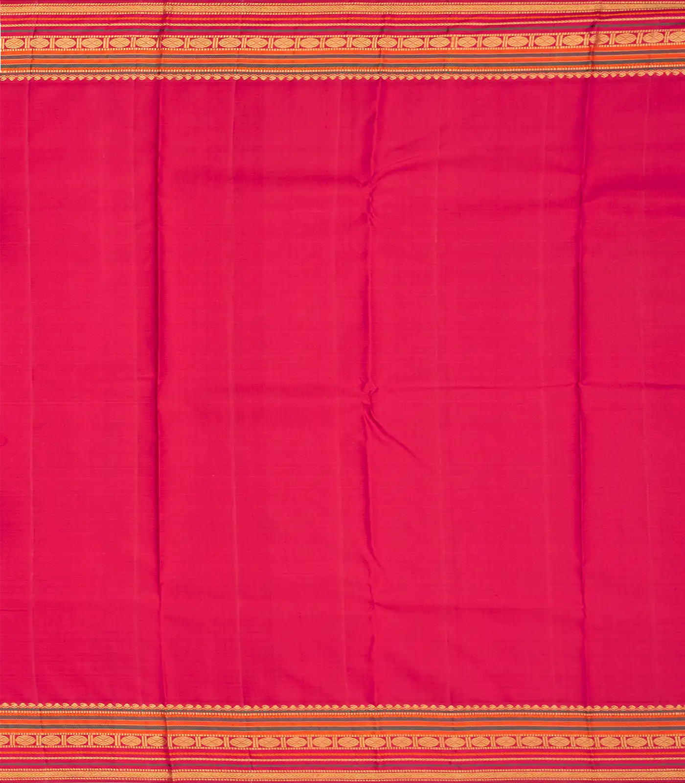 Lavender Handloom Kanchipuram Korvai Silk Saree With Kamalam Motifs-Lavander