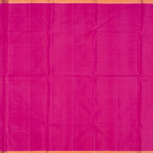 Hot Pink Handloom Kanchipuram Silk Saree With Floral Buttas-Hot Pink