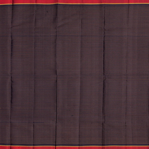 Yellow Handloom Kanchipuram Korvai Silk Saree With Checks-Yellow