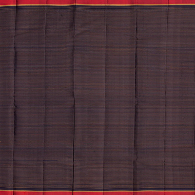 Yellow Handloom Kanchipuram Korvai Silk Saree With Checks-Yellow