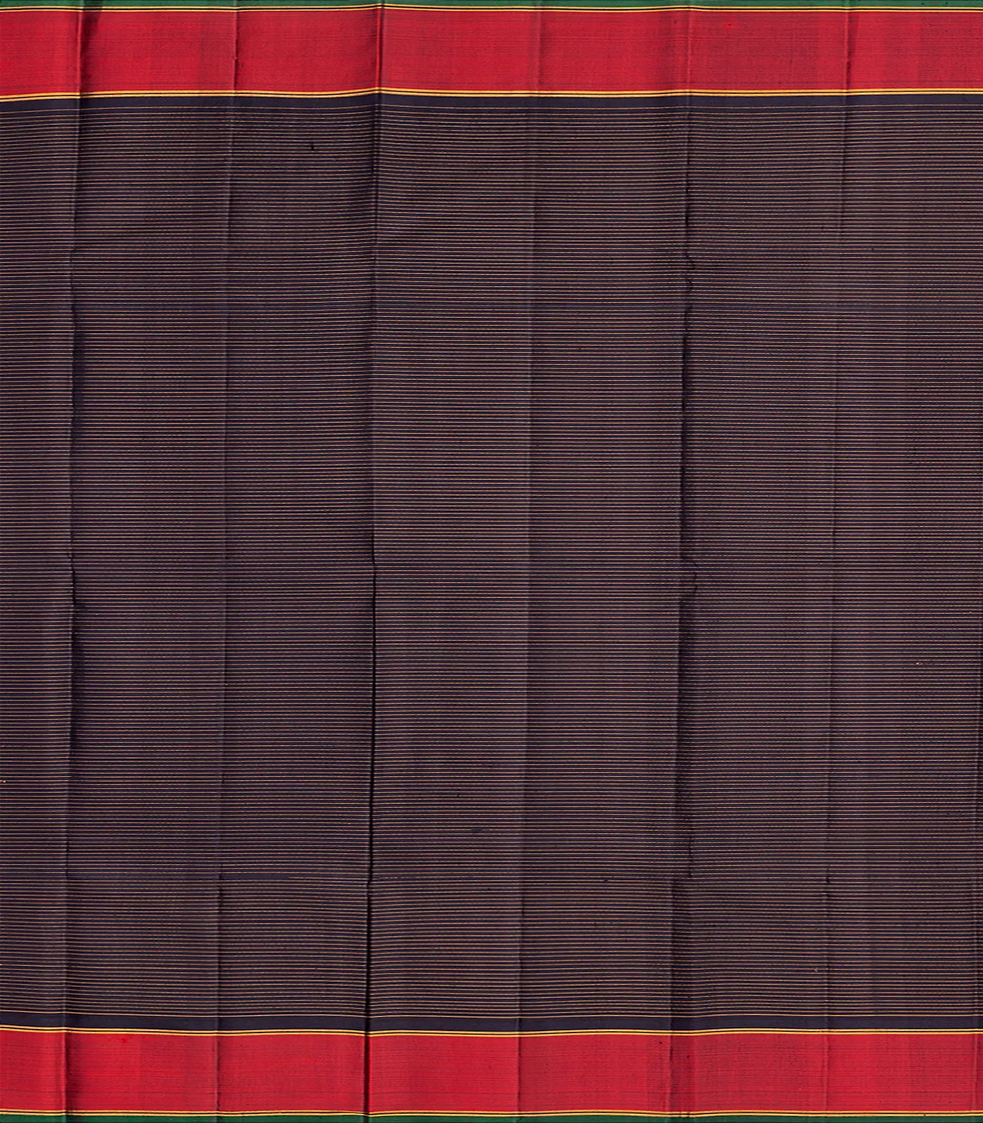 Yellow Handloom Kanchipuram Korvai Silk Saree With Checks-Yellow