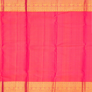 Dusty Pink Handloom Kanchipuram Silk Saree With Checks & Buttas-Dusty Pink