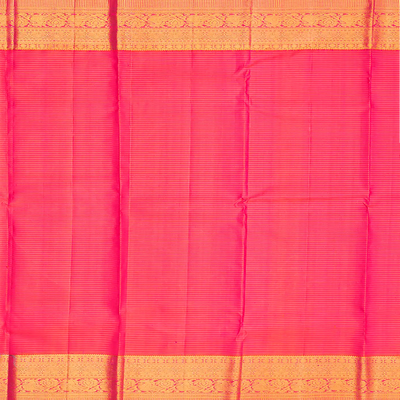 Dusty Pink Handloom Kanchipuram Silk Saree With Checks & Buttas-Dusty Pink