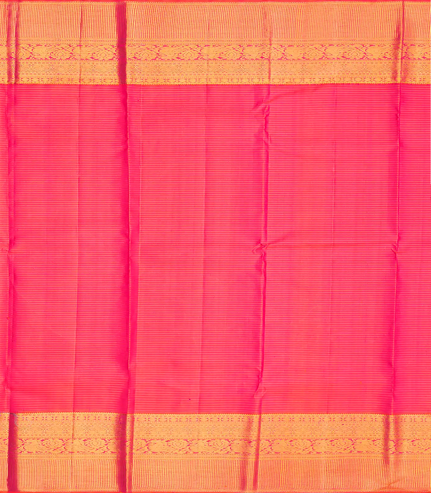 Dusty Pink Handloom Kanchipuram Silk Saree With Checks & Buttas-Dusty Pink