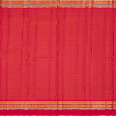 Dusty Pink Handloom Kanchipuram Korvai Silk Saree With Checks-Dusty Pink
