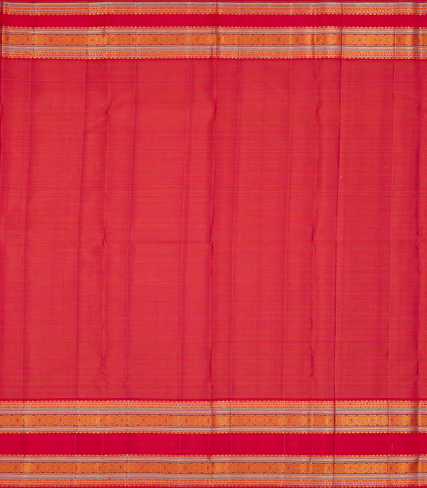 Dusty Pink Handloom Kanchipuram Korvai Silk Saree With Checks-Dusty Pink