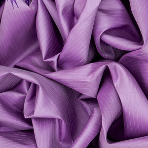 Lavender Handloom Kanchipuram Korvai Silk Saree With Stripes-Lavander