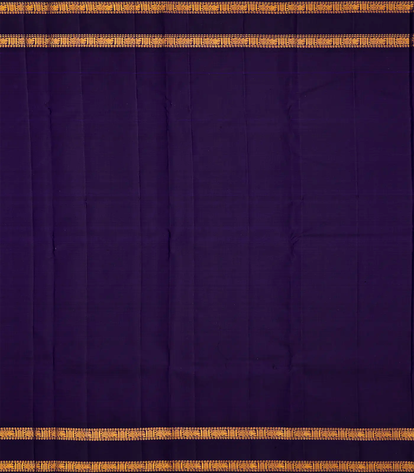 Light Peach Handloom Kanchipuram Korvai Silk Saree With Checks & Buttas-Light Peach