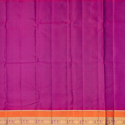 Lavender Handloom Kanchipuram Korvai Silk Saree With Buttas-Lavander