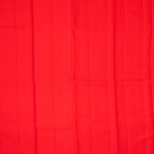 Red Handloom Kanchipuram Silk Saree With Annam Buttas -Red