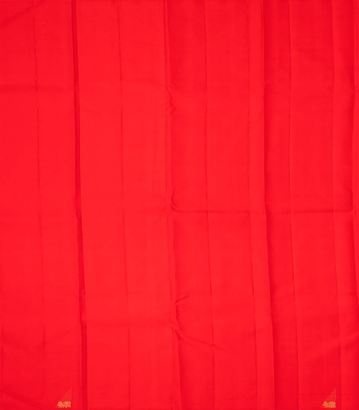 Red Handloom Kanchipuram Silk Saree With Annam Buttas -Red