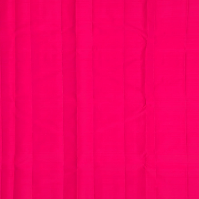 Hot Pink Handloom Kanchipuram Silk Saree With Temple Buttas -Hot Pink
