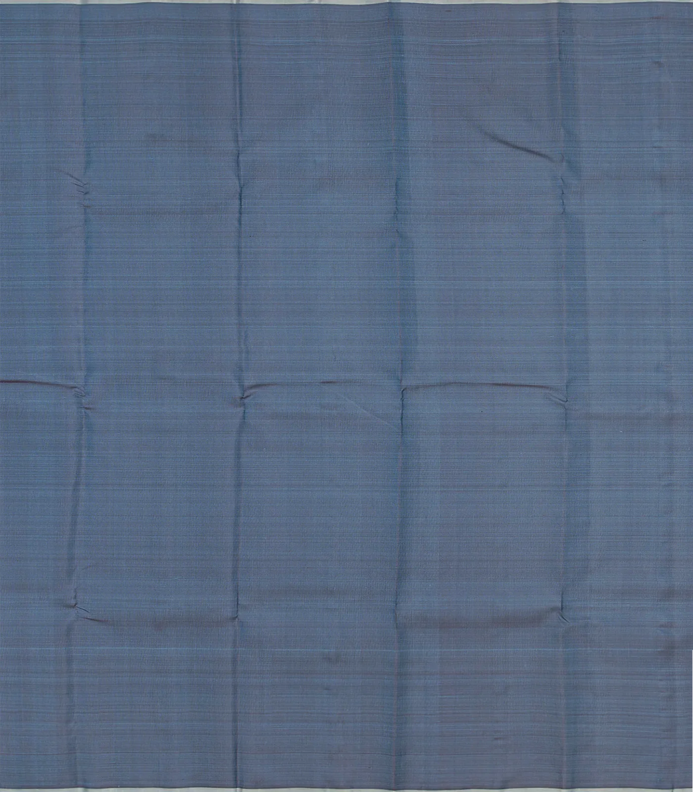 Grey Handloom Kanchipuram Silk Saree With Beldari Stripes-Grey