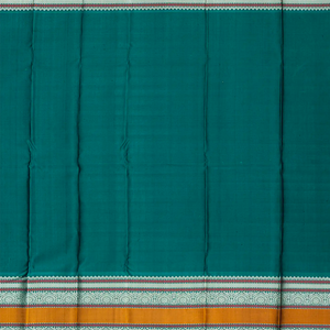 Black Handloom Kanchipuram Korvai Silk Saree With Kamalam Buttas-Black