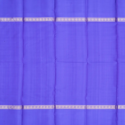 Purple Handloom Kanchipuram Silk Saree With Checks-Purple