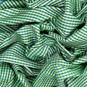 Green Handloom Kanchipuram Silk Saree With Checks-Green