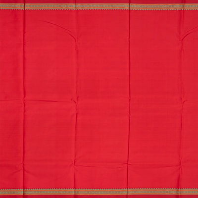 Maroon Handloom Kanchipuram Silk Saree With Elephant Buttas-Maroon