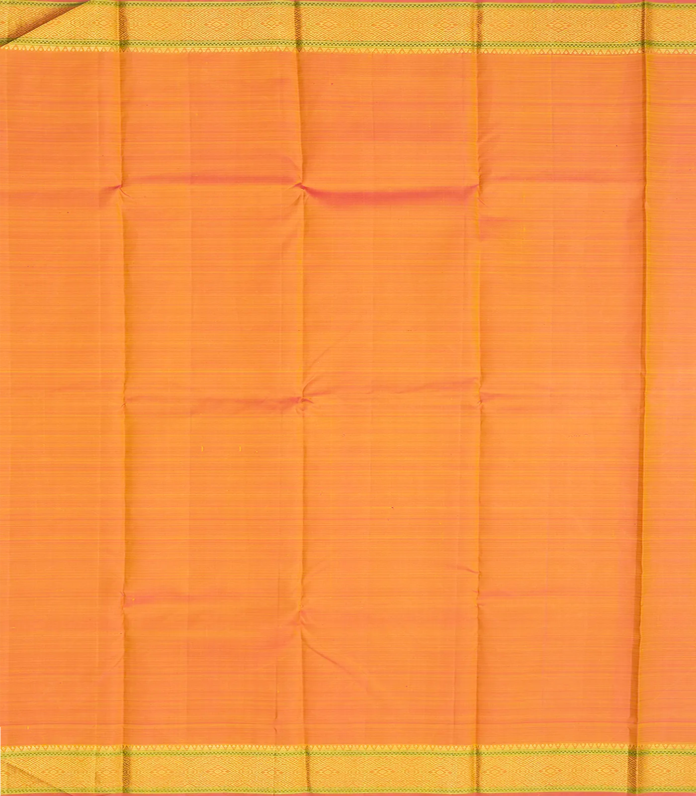 Yellow Handloom Kanchipuram Silk Saree With Meena Kamalam Motifs-Yellow