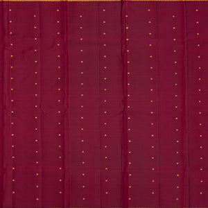 Maroon Handloom Kanchipuram Silk Saree With Kamalam Buttas-Maroon