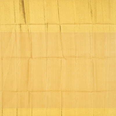 Gold Handloom Kanchipuram Tissue Silk Saree With Vanasingaram Motifs-Gold