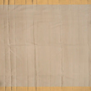 Orange Handloom Kanchipuram Korvai Silk Saree With Annam Chakaram Motifs-Orange