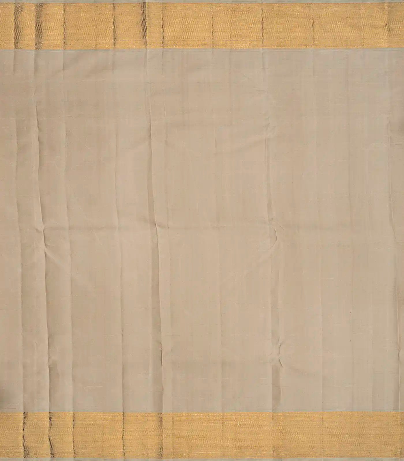 Orange Handloom Kanchipuram Korvai Silk Saree With Annam Chakaram Motifs-Orange