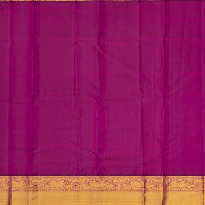 Cardamom Green Handloom Kanchipuram Korvai Silk Saree With Beldari Checks-Cardamom Green