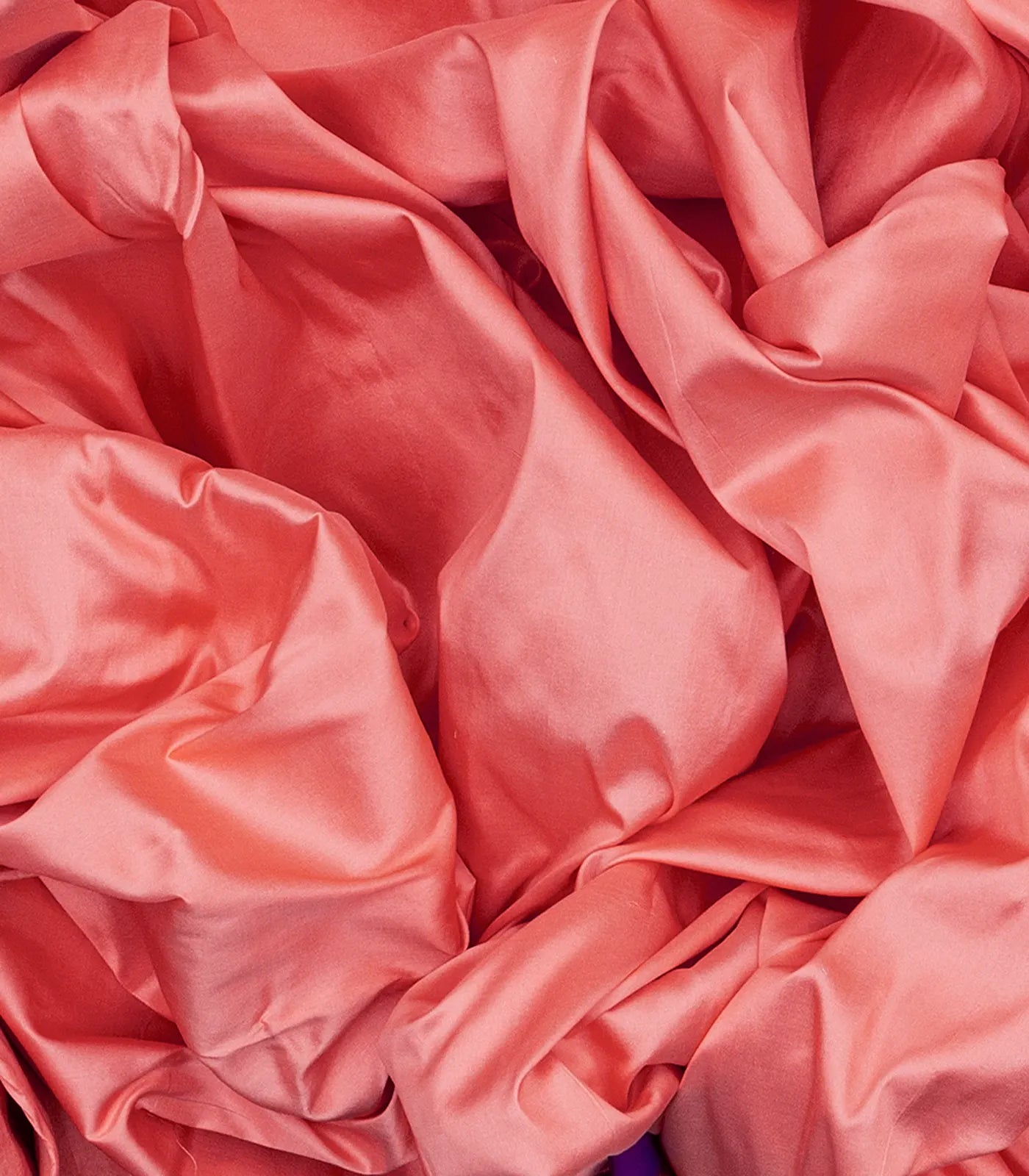 Light Peach Handloom 9 Yards Korvai Silk Saree With Contrast Border-Light Peach