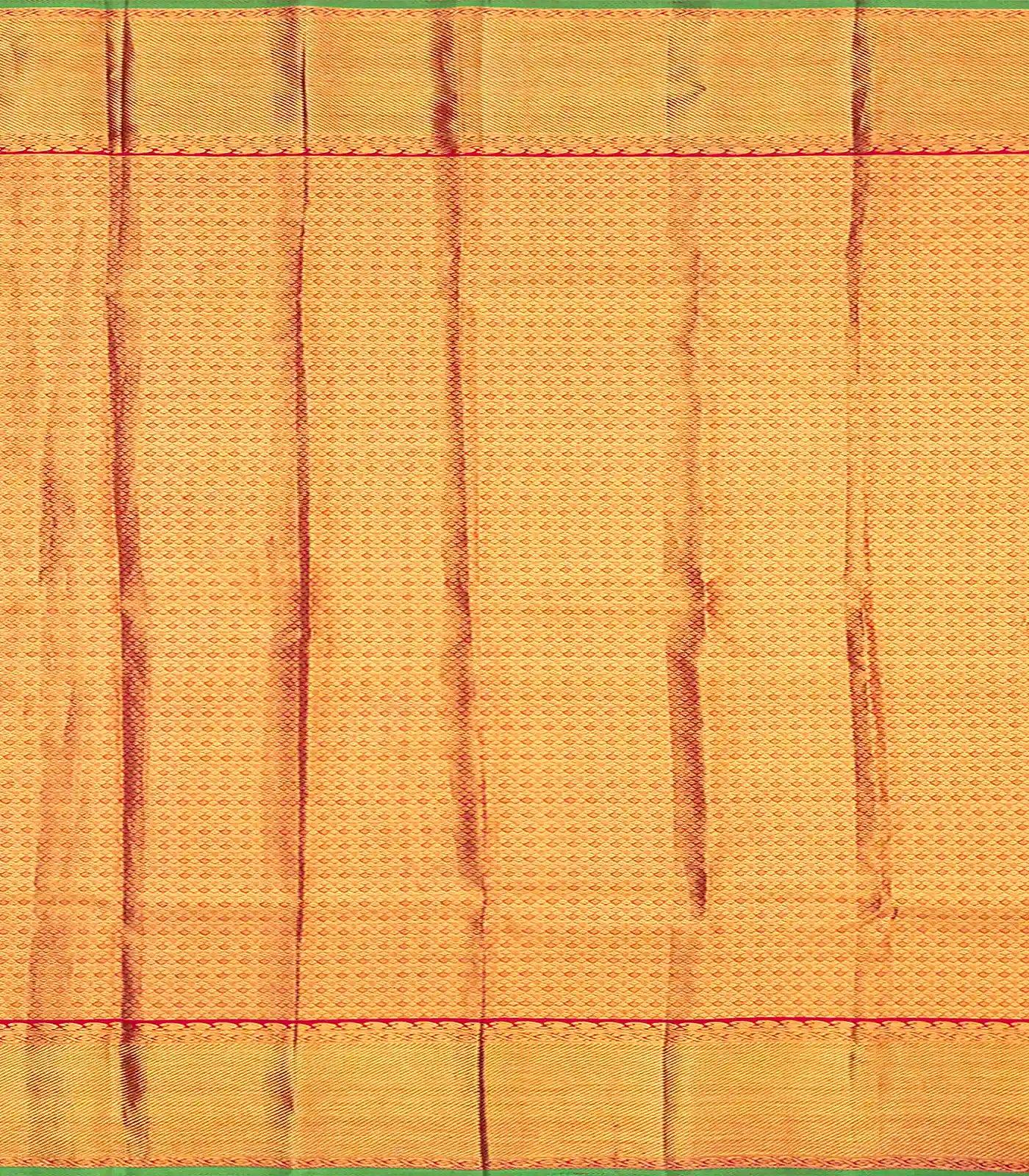 Gold Handloom Kanchipuram Tissue Silk Saree With Meena Kamalam Motifs-Gold