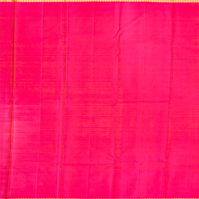 Maroon Handloom Kanchipuram Silk Saree With Flower Buttas-Maroon