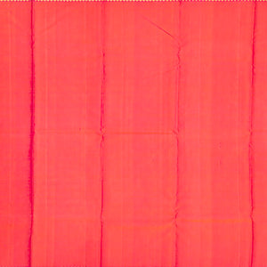 Peach Handloom Kanchipuram Silk Saree With Floral Buttas-Peach