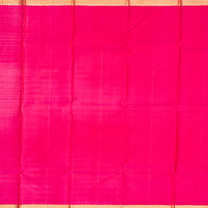 Pink Handloom Kanchipuram Silk Saree With Floral Buttas-Pink