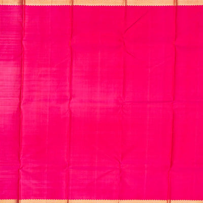 Pink Handloom Kanchipuram Silk Saree With Floral Buttas-Pink