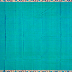 Light Blue Handloom Kanchipuram Silk Saree With Floral Motifs-Light Blue
