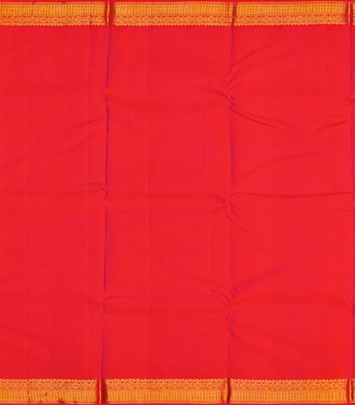 Magenta Handloom Kanchipuram Silk Saree With Floral Motifs -Magenta