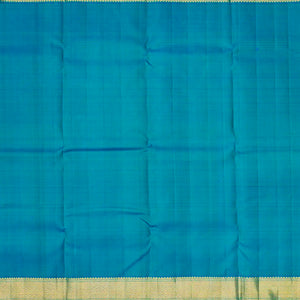 Light Blue Handloom Kanchipuram Silk Saree With Floral Vine Motifs -Light Blue