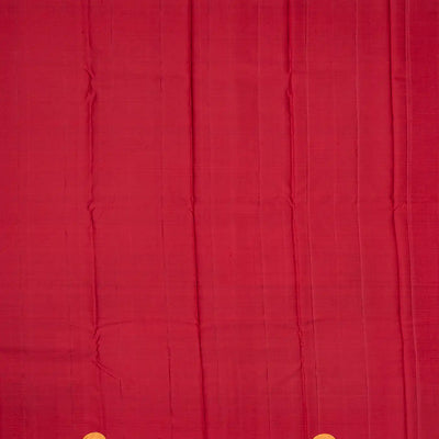 Bottle Green Handloom Kanchipuram Korvai Silk Saree With Floral Motifs-Bottle Green