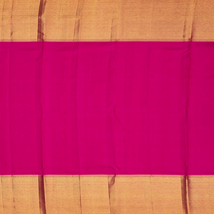 Yellow Handloom Kanchipuram Korvai Silk Saree With Annam Chakaram Motifs-Yellow