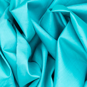 Turquoise Handloom Kanchipuram Korvai Silk Saree With Magenta Border