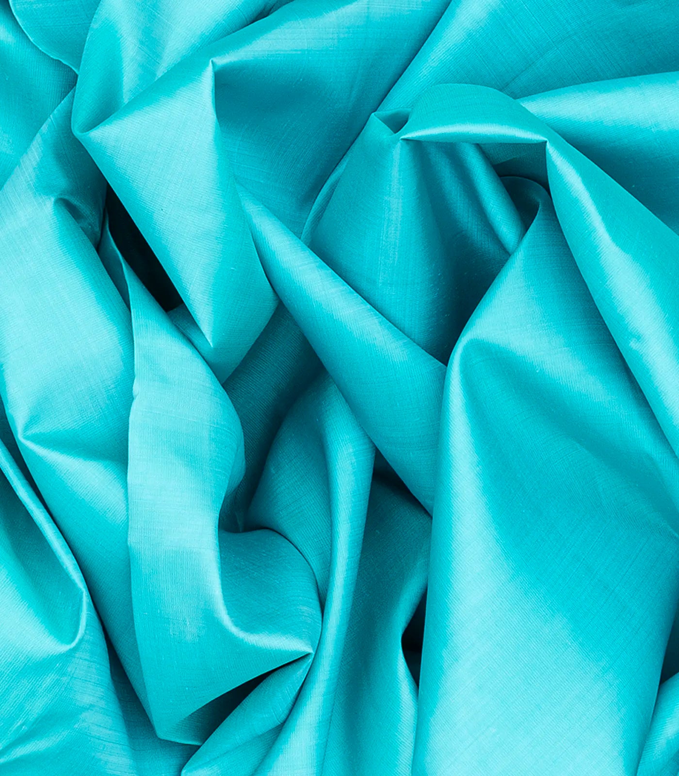 Turquoise Handloom Kanchipuram Korvai Silk Saree With Magenta Border