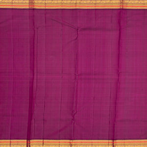 Turquoise Handloom Kanchipuram Korvai Silk Saree With Magenta Border