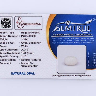 Opal with Fire - 3.38 Carats  (3.718 Ratti)