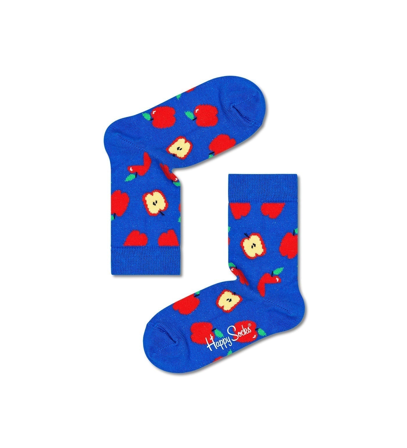 Happy Socks Unisex Apple Crew Length Socks for Kids