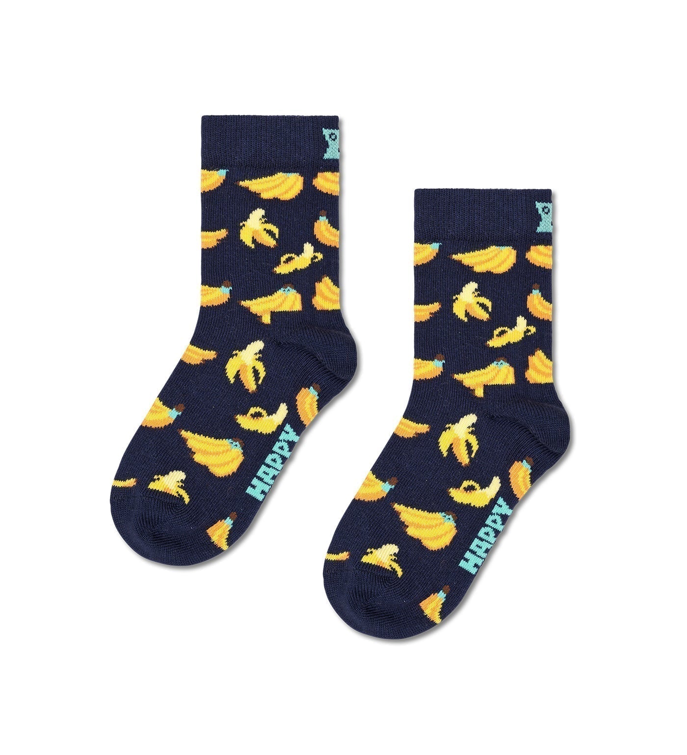 Happy Socks Unisex Banana Crew Length Socks for Kids