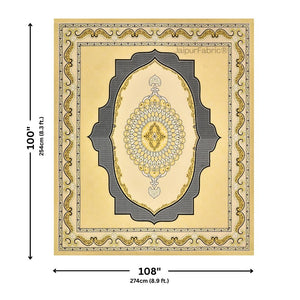 Golden Lotus Sutra Abundance Pure Cotton King Size Bedsheet
