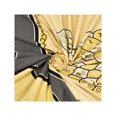 Golden Lotus Sutra Abundance Pure Cotton King Size Bedsheet