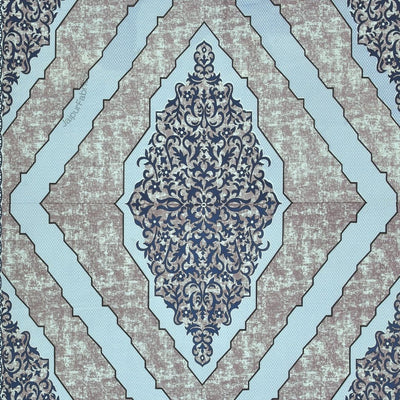 Divine Yantra Teal Harmony Pure Cotton King Size Bedsheet