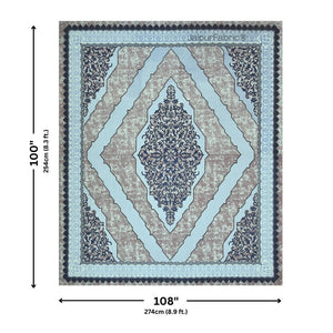 Divine Yantra Teal Harmony Pure Cotton King Size Bedsheet